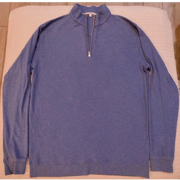 Peter Millar Long Sleeve Pullover 1/4 Zip Shirt Purple Men's L - Picture 1 of 3